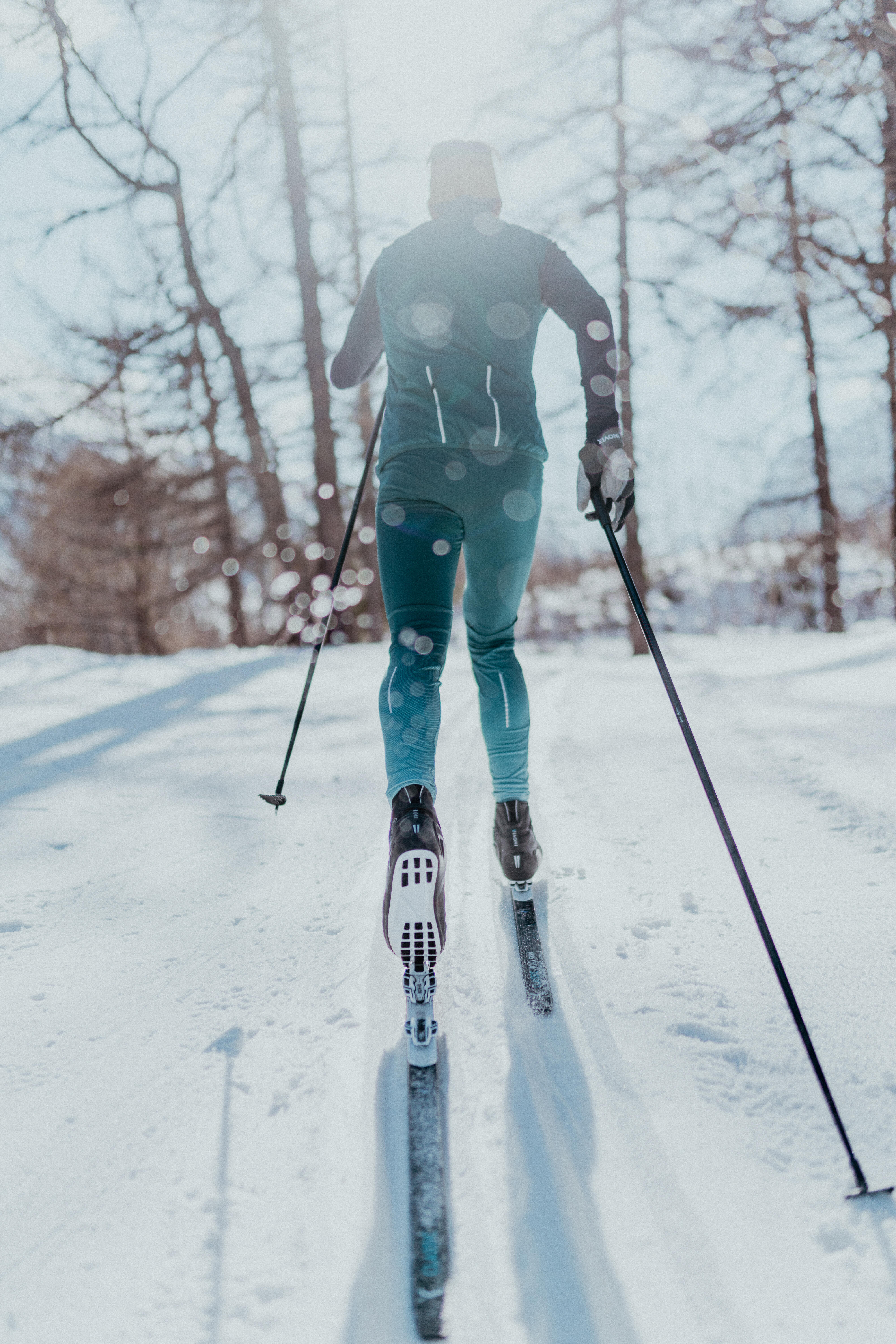 Men's Cross-Country Ski Leggings - XC S 500 Black - Black - Inovik