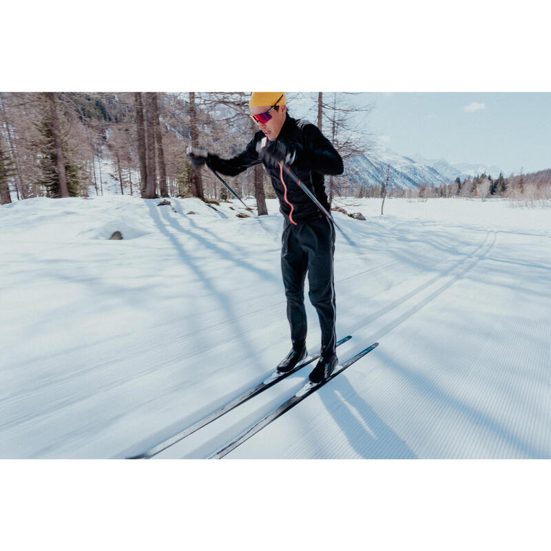 Ski de fond classique 900 à peaux cambre HARD + Fixation Rottefella Xcelerator