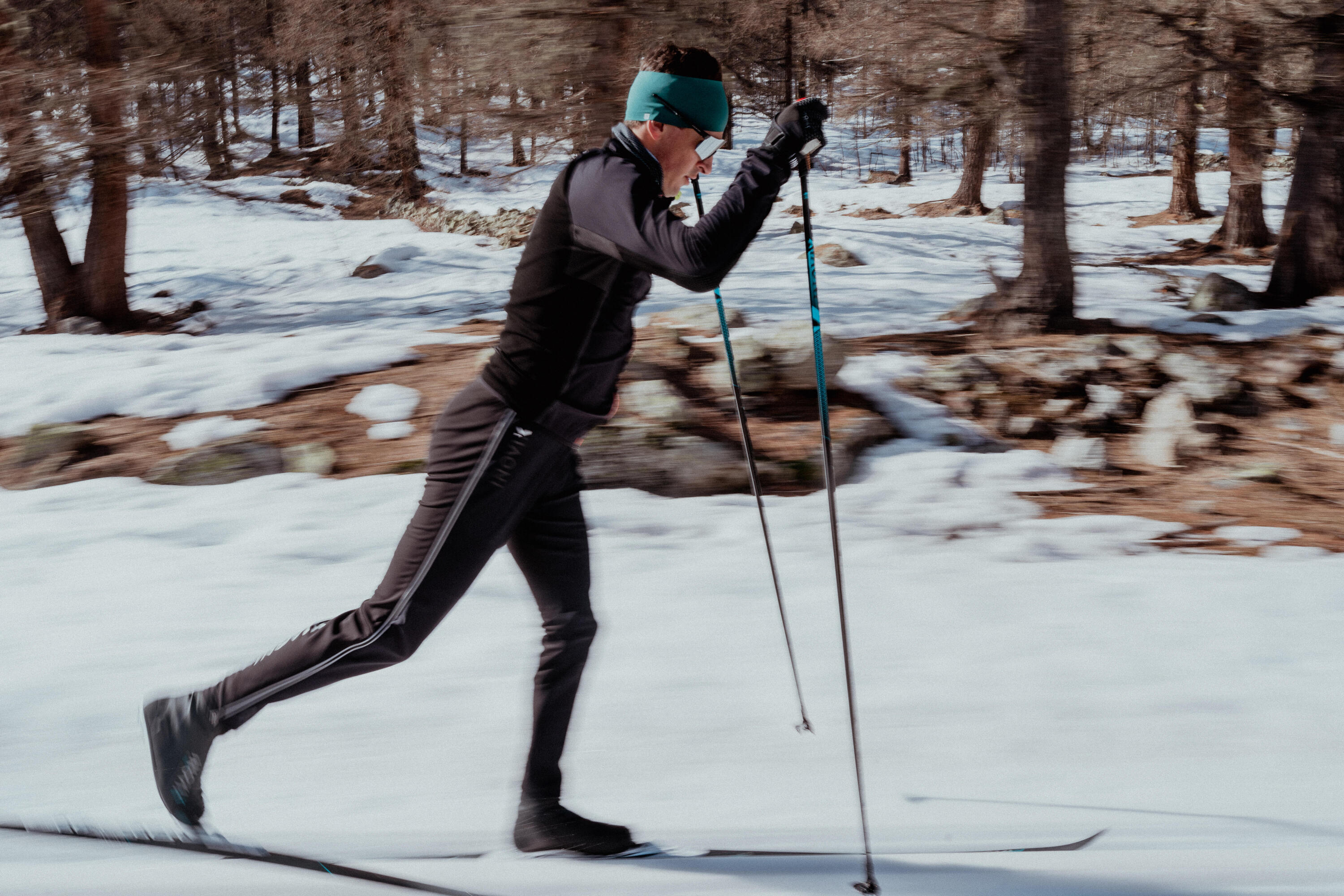 ADULT CROSS-COUNTRY SKI HEADBAND - 500 - GREEN 3/5