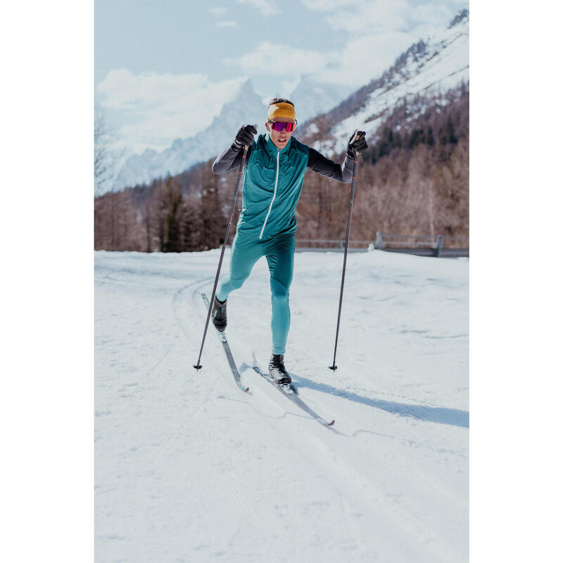 Ski de fond à peau avec botte fermeture éclair et bâtons - Ensemble de ski  de fond - Sports aux Puces VéloGare