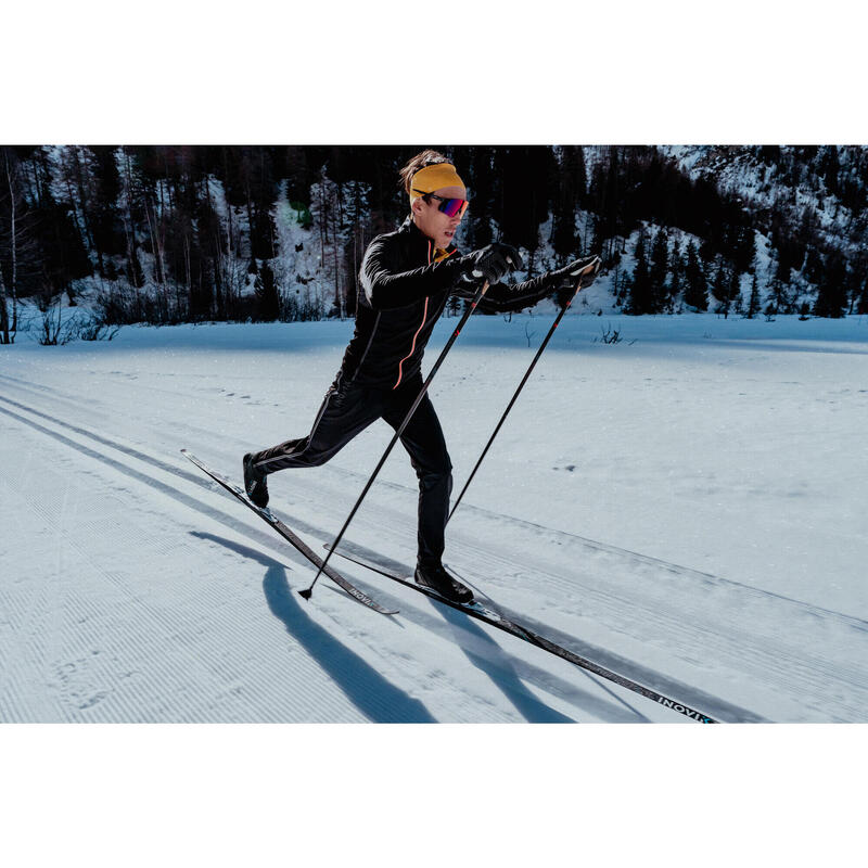 Ski de fond classique 900 à peaux cambre MEDIUM + Fixation Rottefella Xcelerator