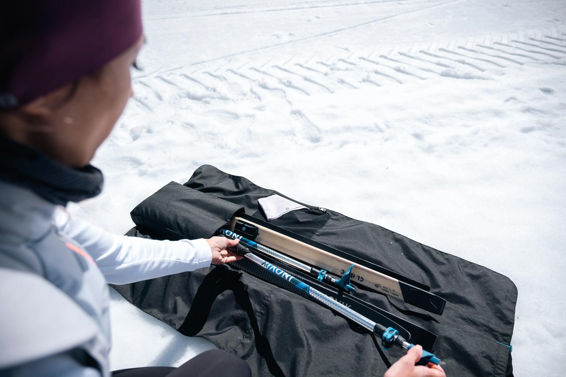 man skiing