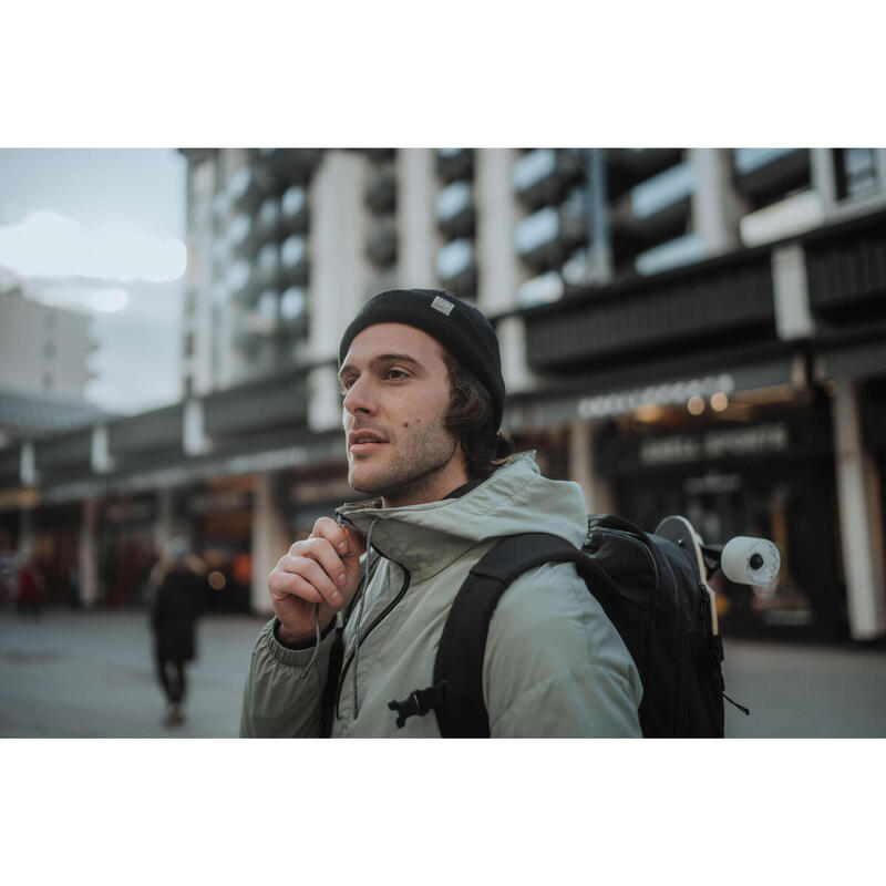 Veste de snowboard légère et confortable 1/2 zip, snb 100 verte