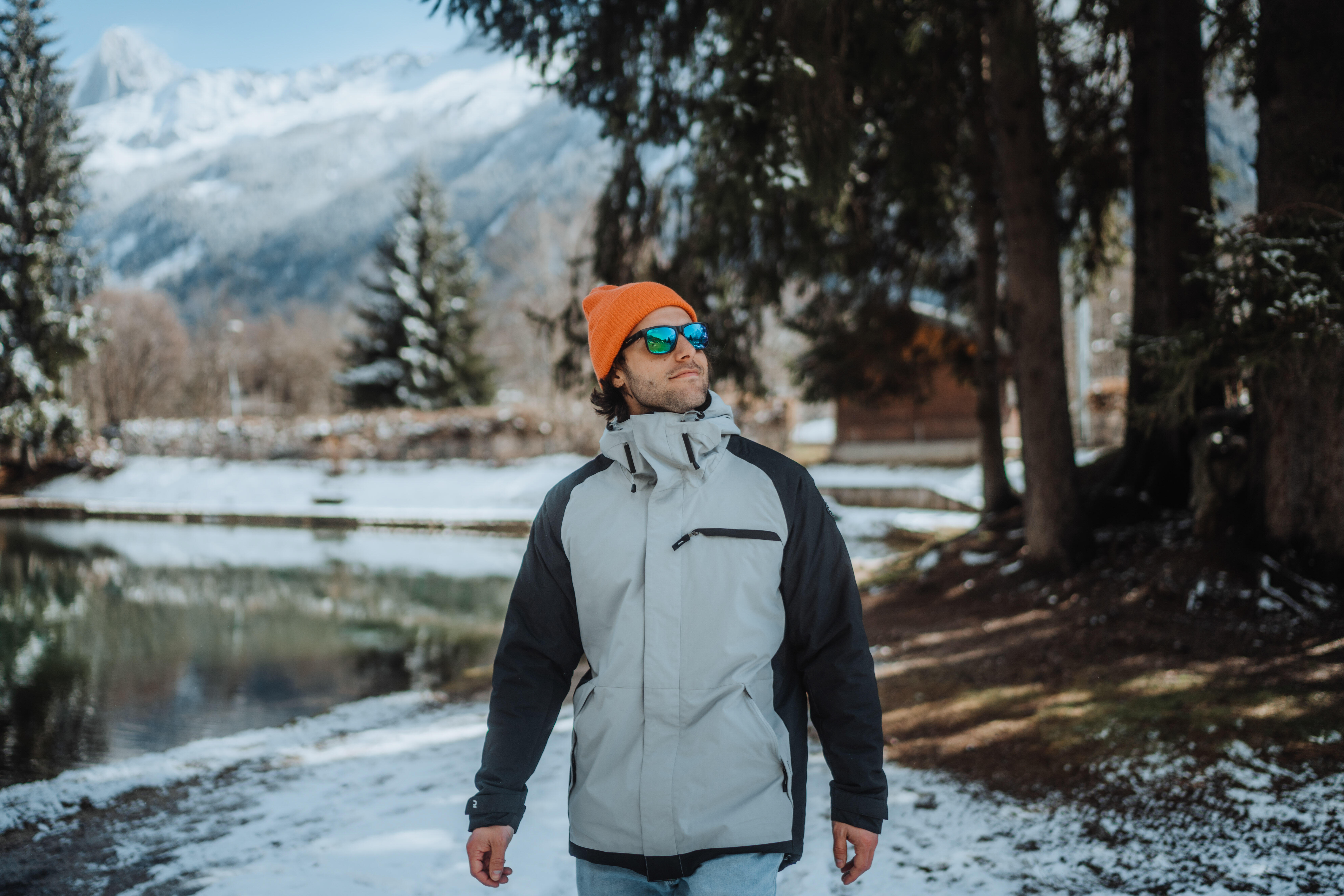 Men’s Snowboard Jacket - SNB 100 Grey/Black - DREAMSCAPE