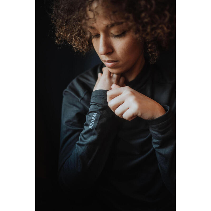 Bluză termică călduroasă și respirantă schi BL 500 Negru Damă