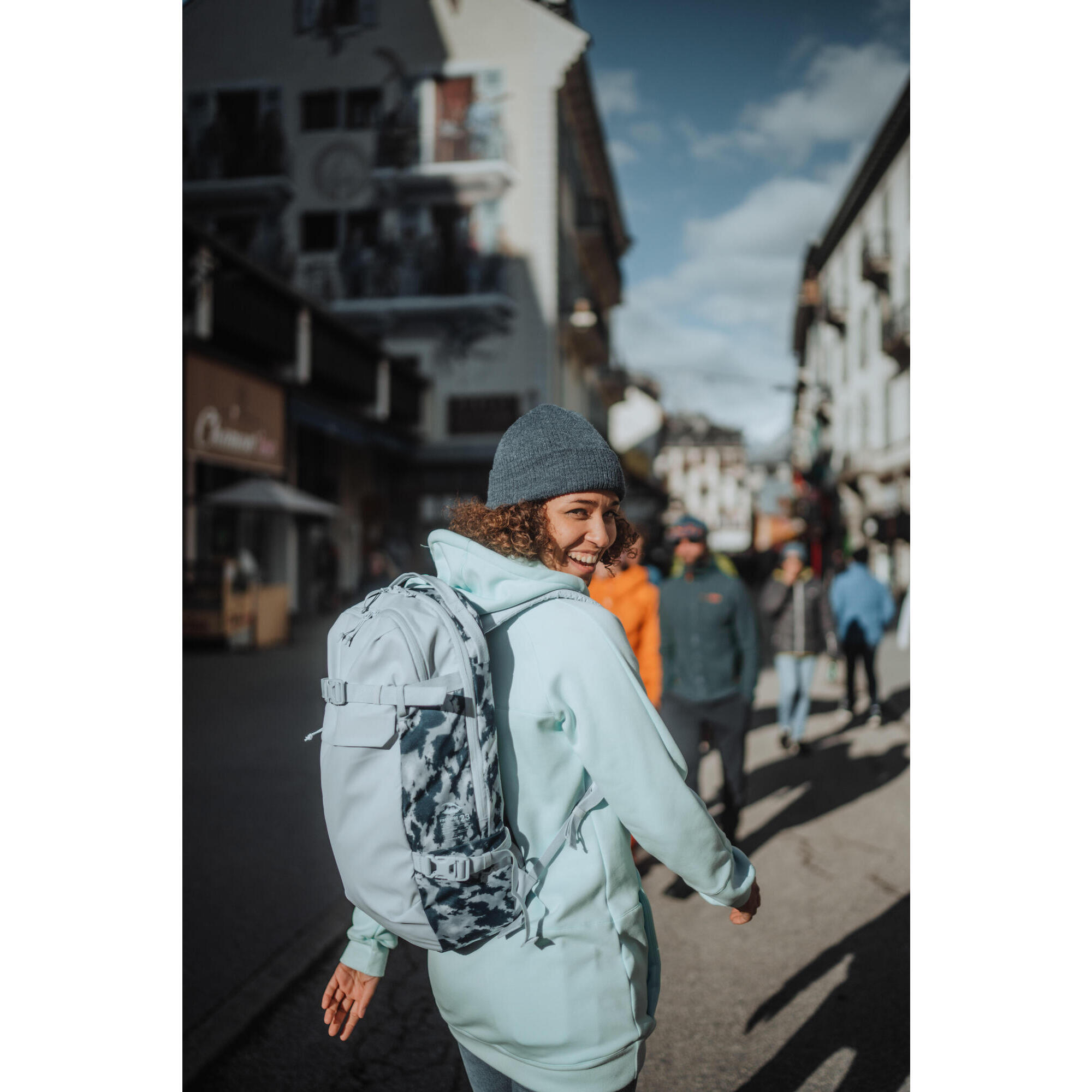 Sweat de snowboard a capuche 1 2 zip chaud et confort femme DREAMSCAPE Decathlon