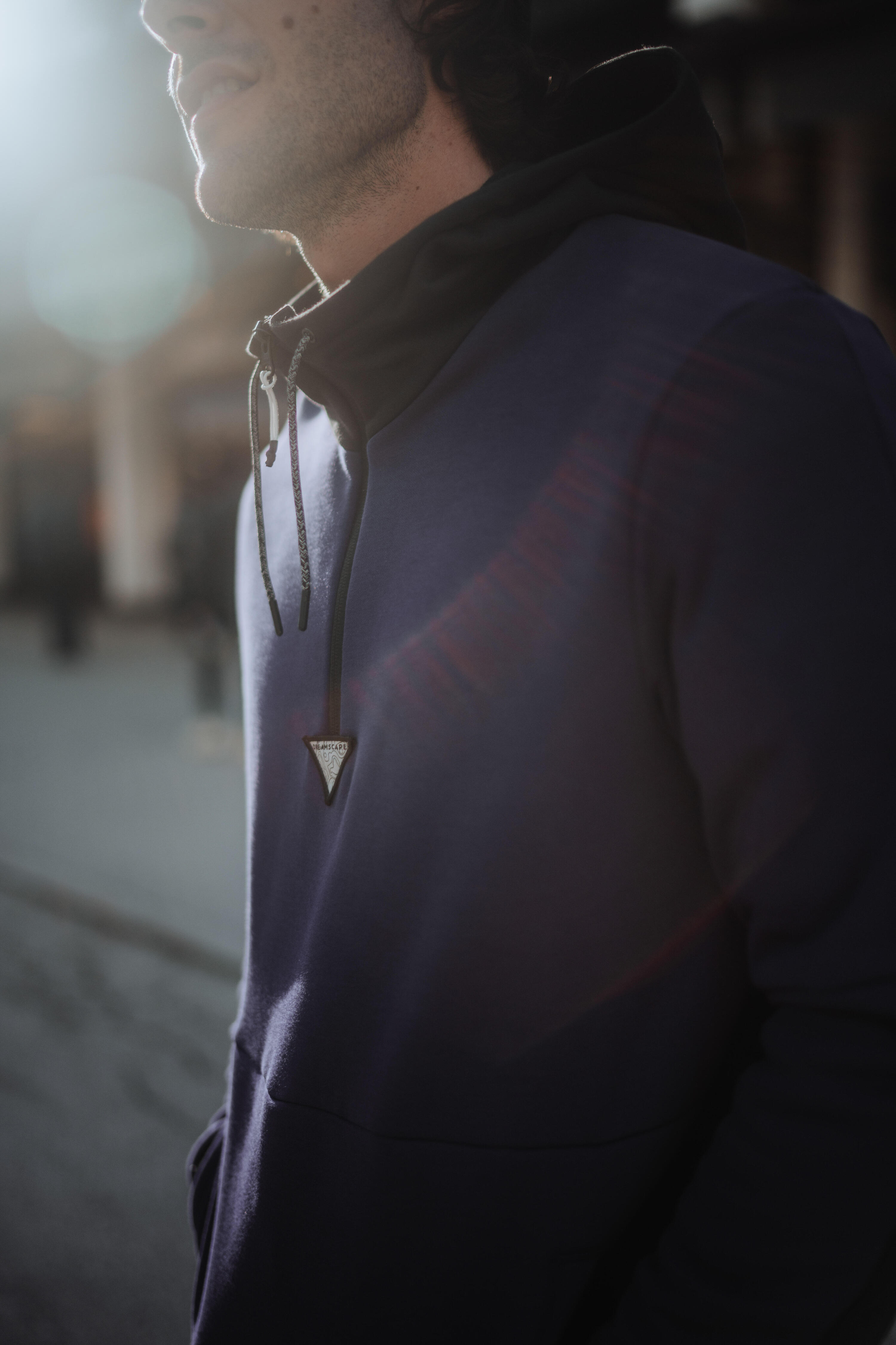 Men's Hooded Snowboard Sweatshirt - SNB HDY Purple 3/8