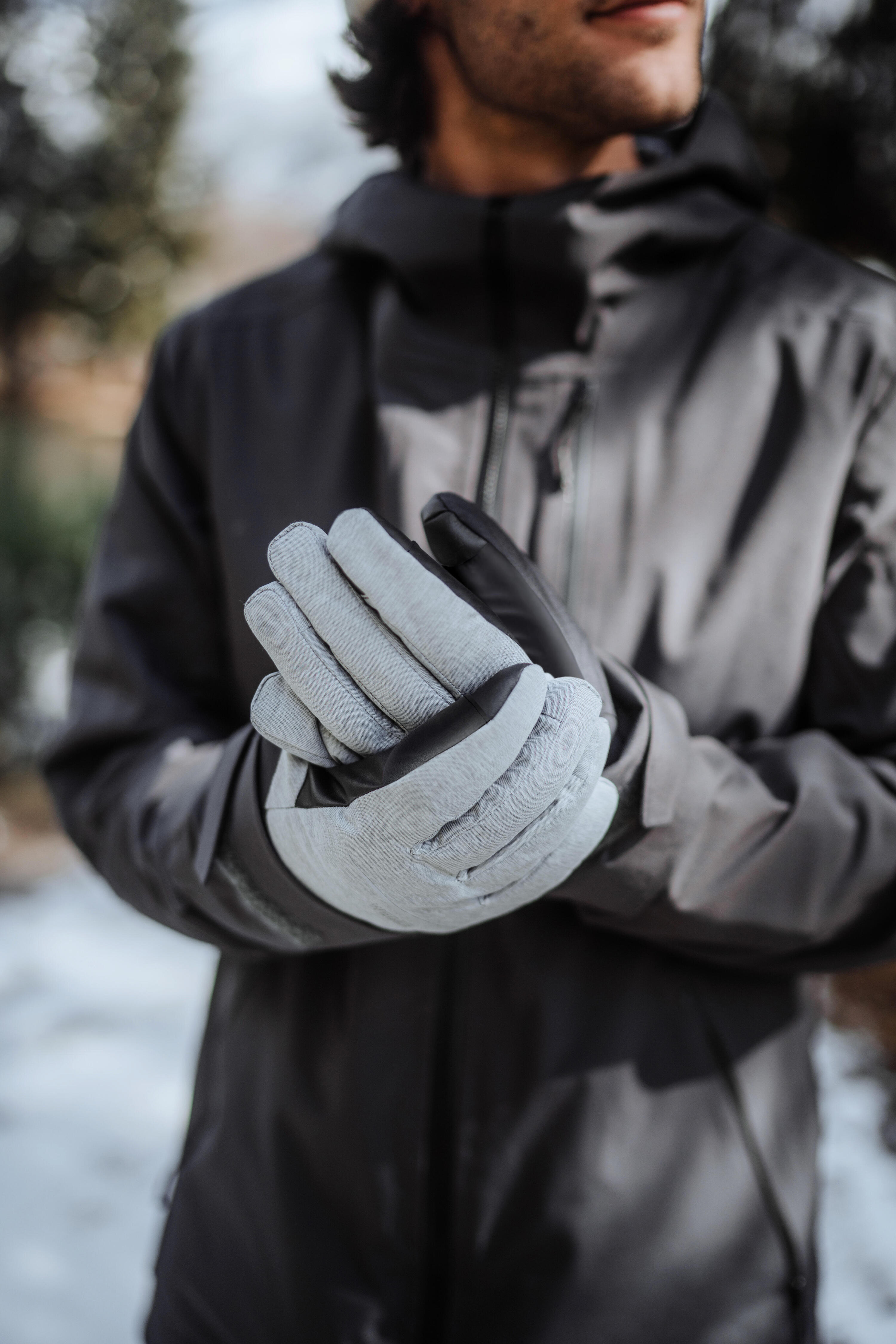 Gants de ski – 100 gris/noir 7/9