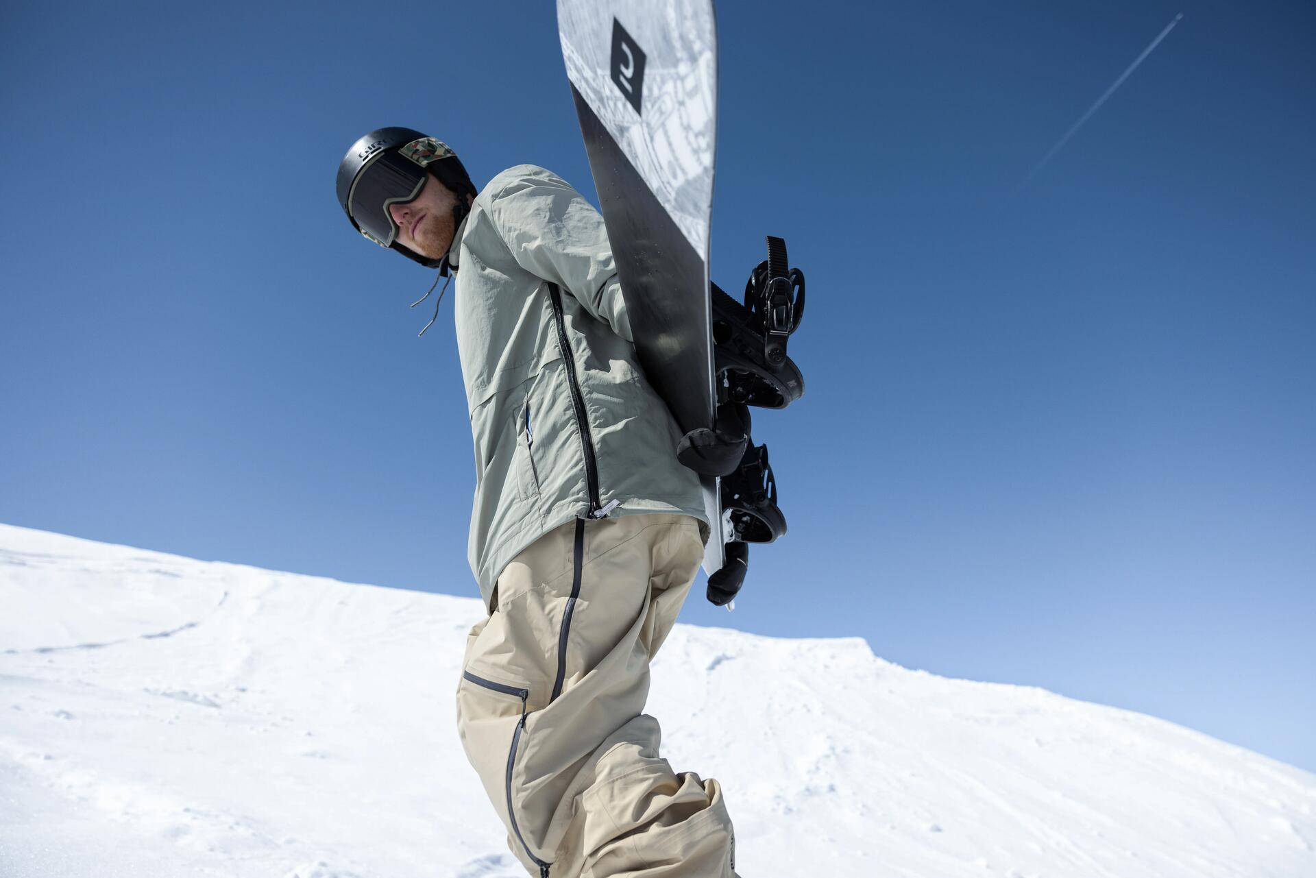 young snowboarding girl