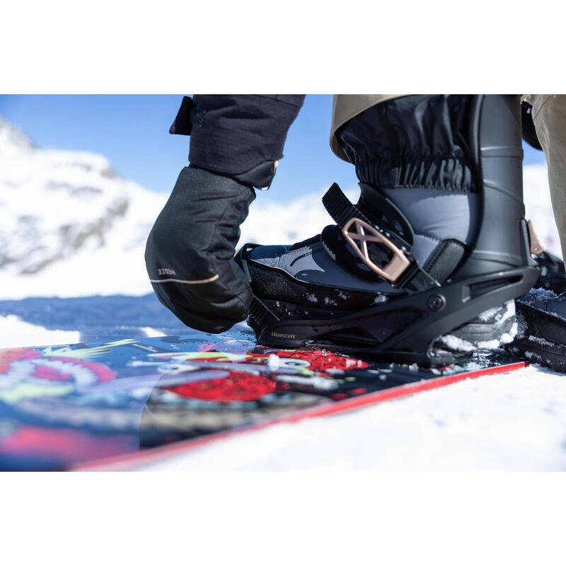 Fixations snowboard homme et femme, all mountain/freestyle - SNB 500 noires