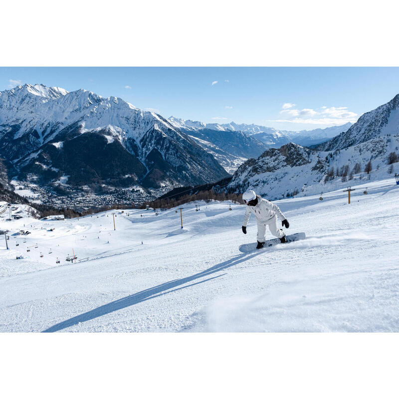 Planche de snowboard All mountain & freeride Femme - Allroad 500 blanche/bleue