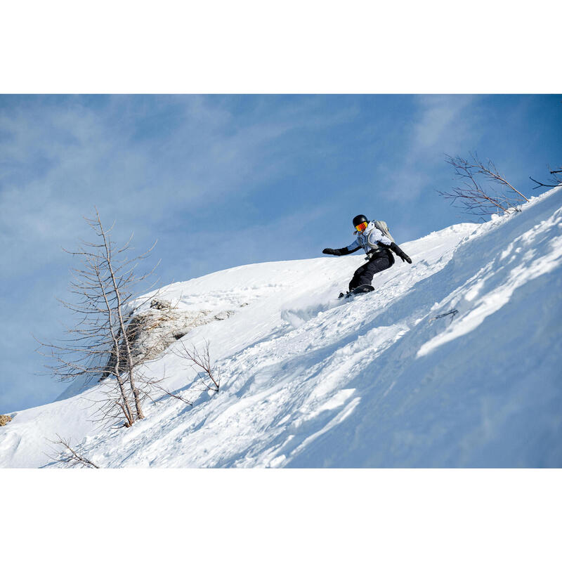 Planche de snowboard All mountain & freeride Femme - Allroad 500 blanche/bleue