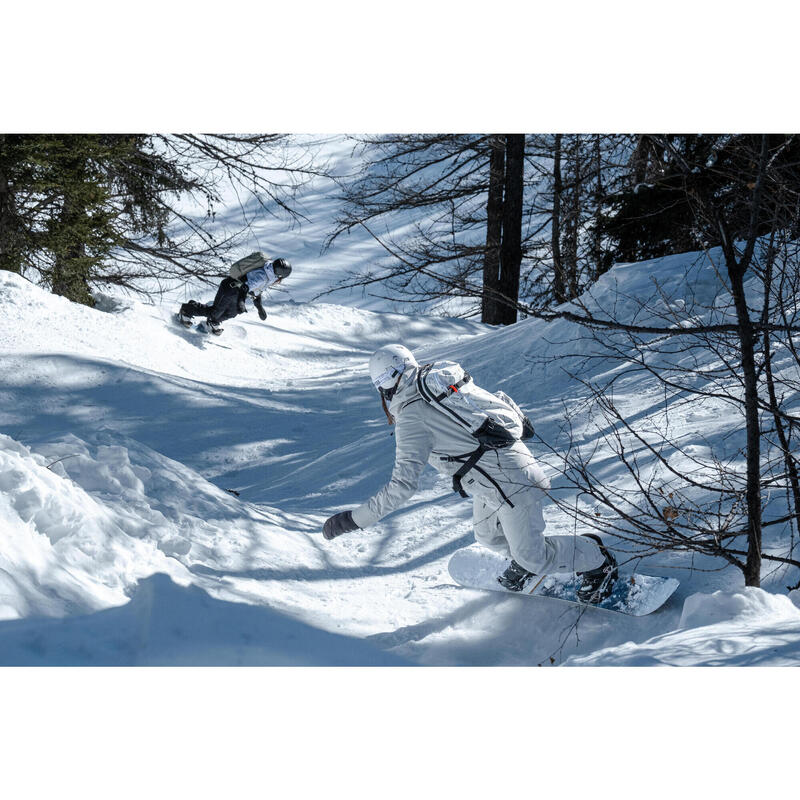 Casaco de snowboard resistente e 3 em 1 de mulher - SNB 900 Bege