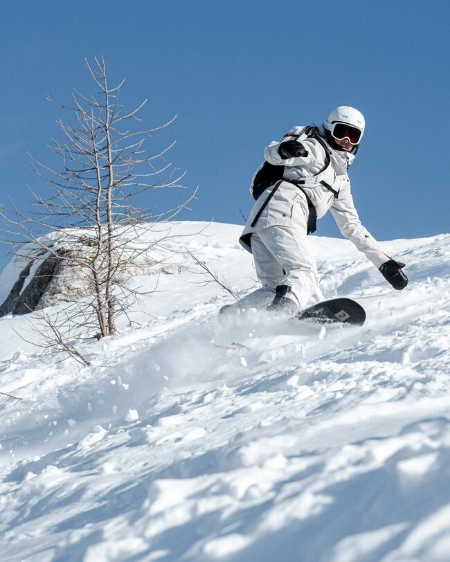 Spodnie ogrodniczki snowboardowe damskie SNB 900