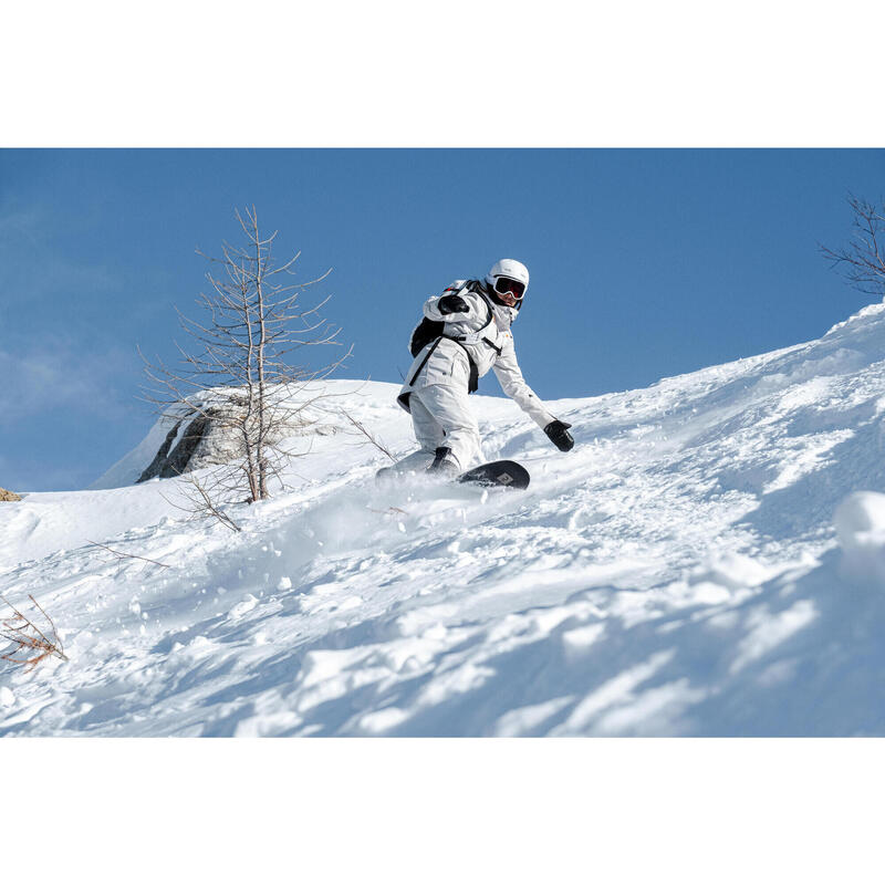 Jardineiras de Snowboard impermeáveis mulher, SNB BIB 900 Bege