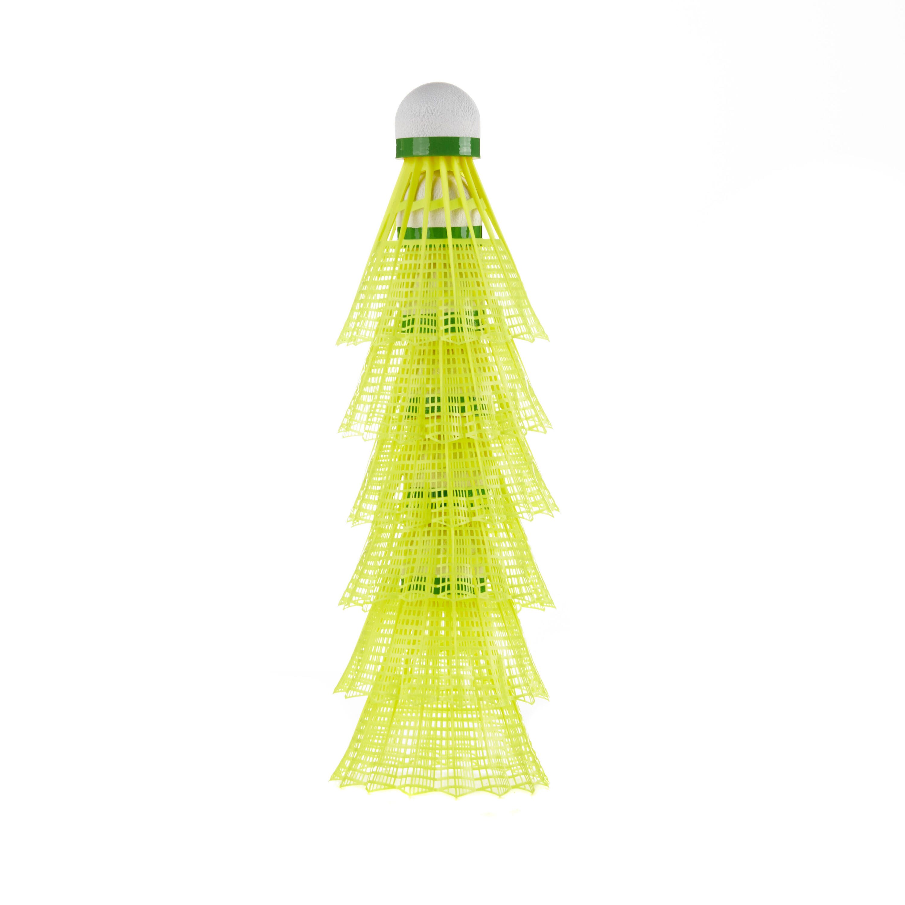 PSC 100 MEDIUM  PLASTIC SHUTTLECOCK x 6 CH  YELLOW 7/10