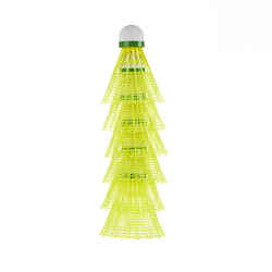 PSC 100 MEDIUM  PLASTIC SHUTTLECOCK x 6 CH  YELLOW