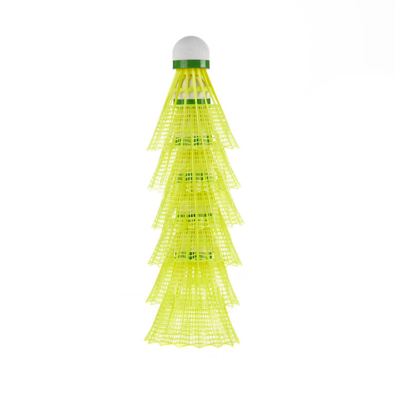 PSC 100 MEDIUM  PLASTIC SHUTTLECOCK x 6 CH  YELLOW