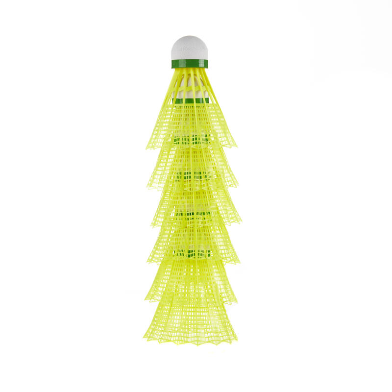 PSC 100 MEDIUM PLASTIC SHUTTLECOCK x 6 CH YELLOW