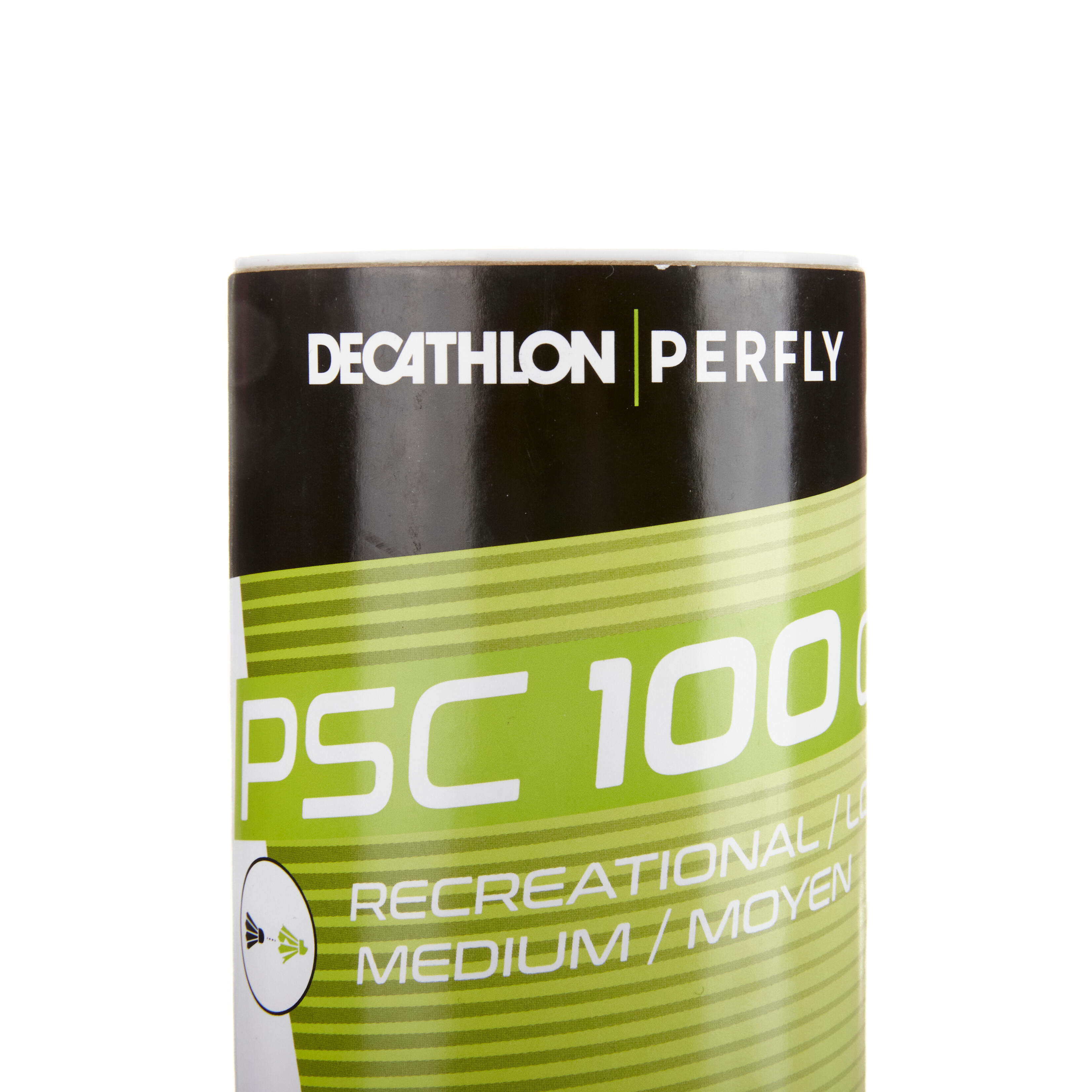 Medium Plastic Shuttlecock x 6 CH  - PSC 100 Yellow - DECATHLON