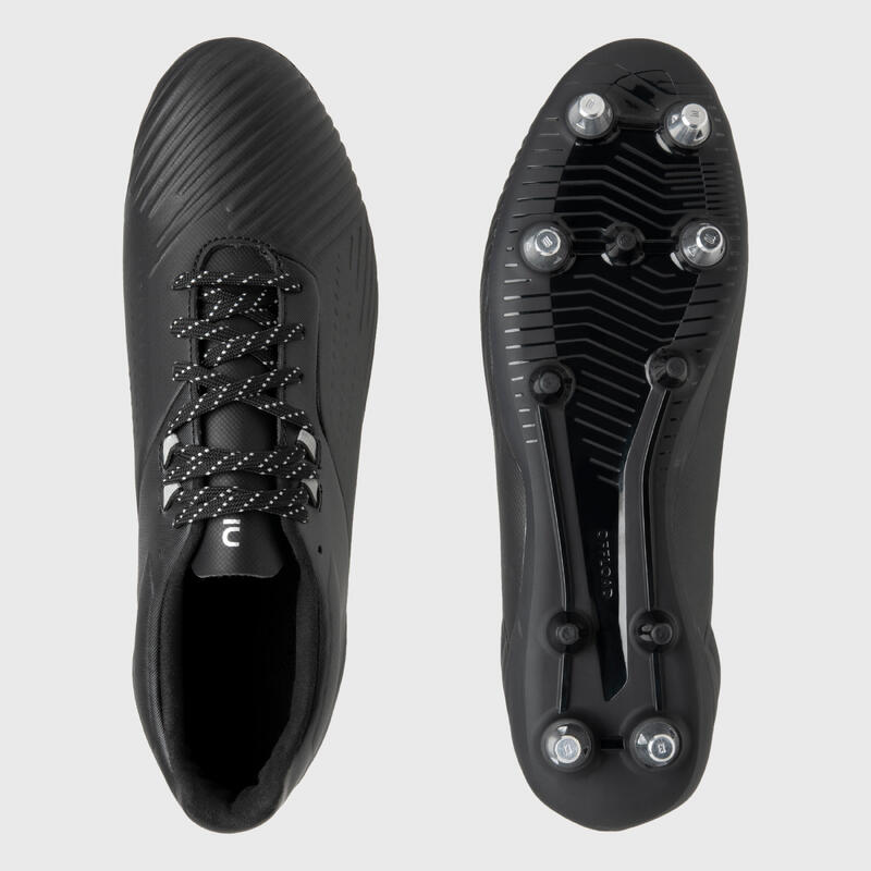 Chaussures de rugby terrain gras Homme - ADVANCE R500 SG noir
