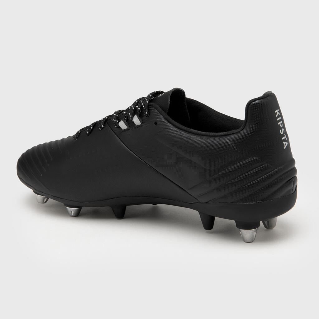 Damen/Herren Rugby Hybridschuhe SG - Advance R500 schwarz 