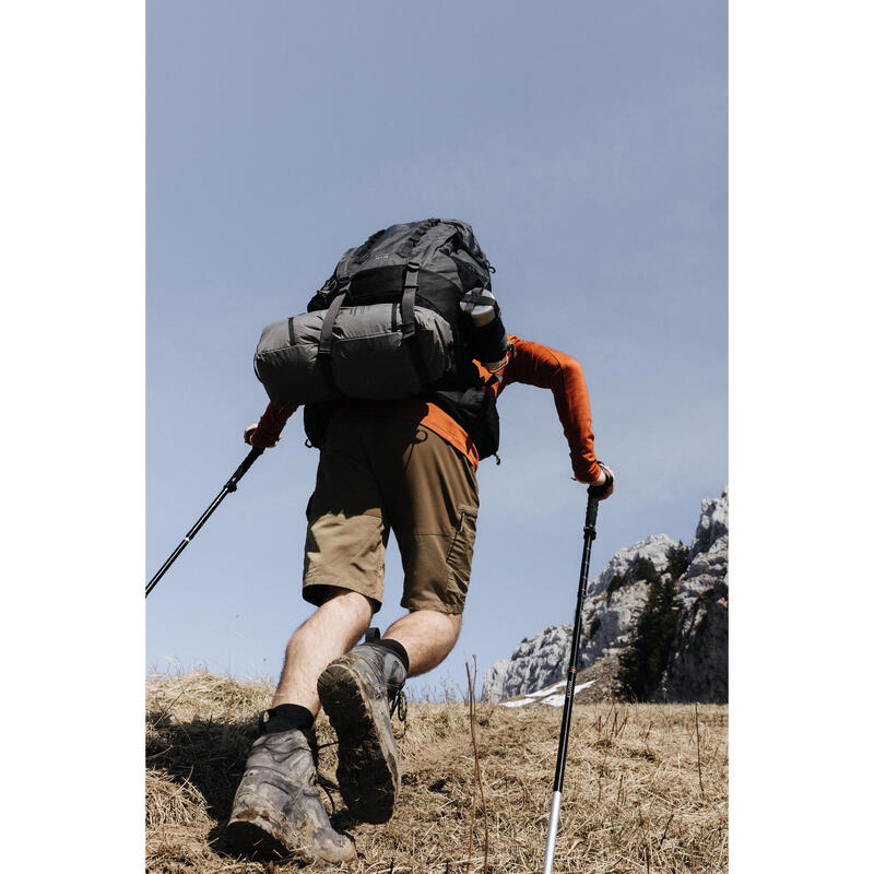 Pánské turistické vysoké nepromokavé kožené boty MT 500 Ultra Vibram