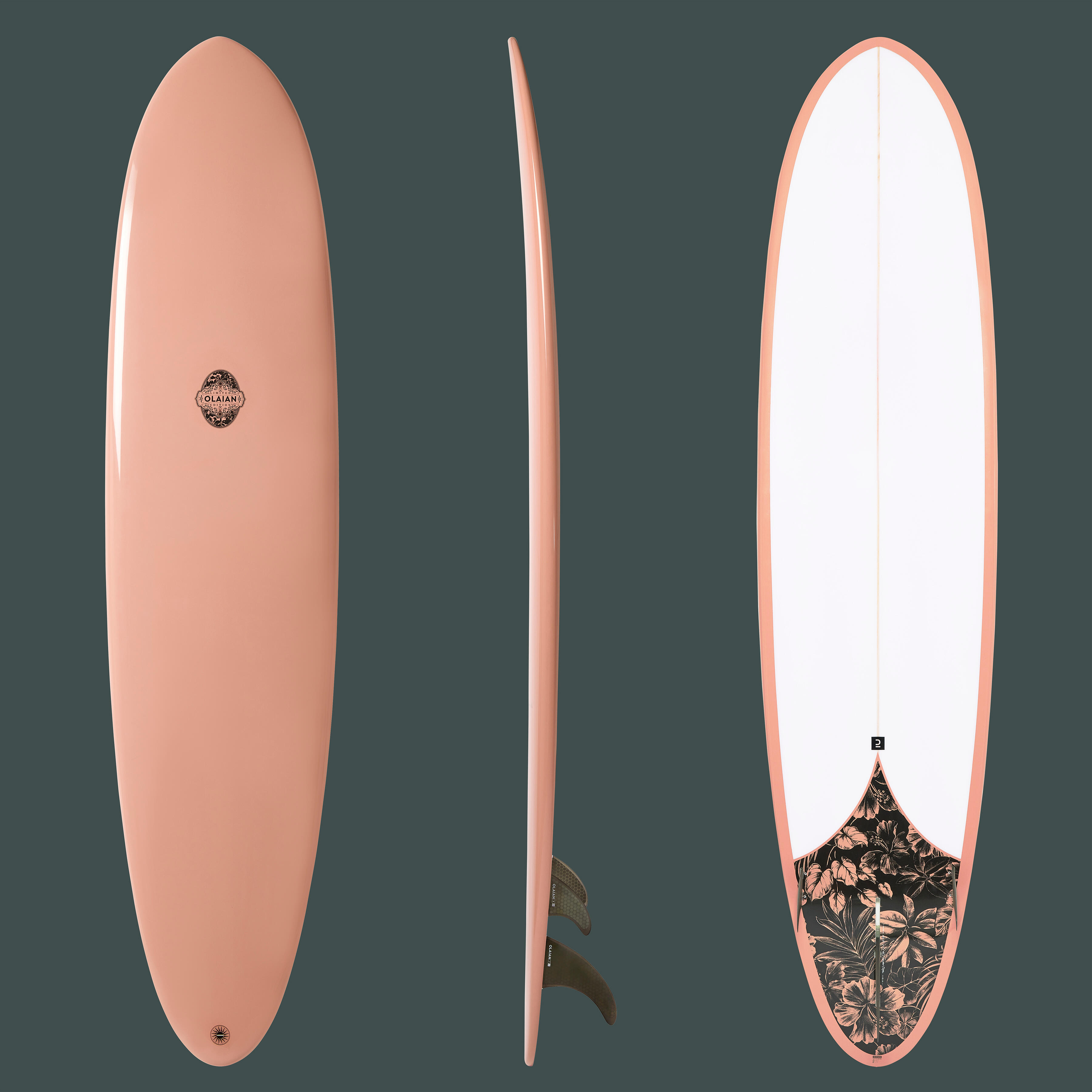 PLACĂ SURF 500 Hybride 8′ serie limitată. Vândută cu înotătoare. decathlon