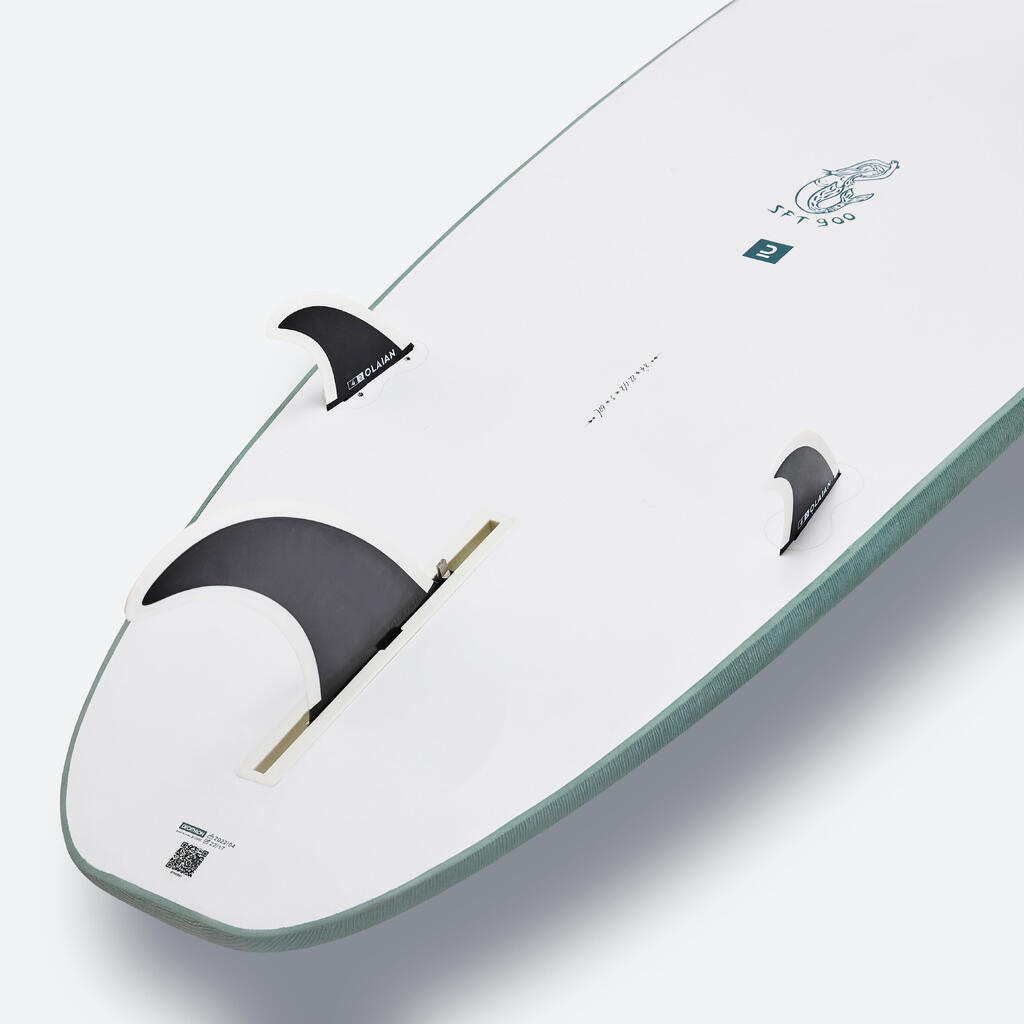 SURFBOARD 900 EPOXY SOFT 8'4 with 3 fins.