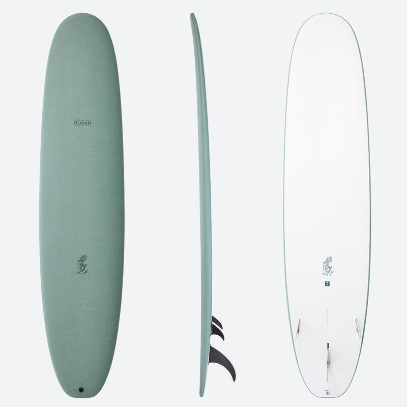 Surfboard 900 Epoxy Soft 8'4 met 3 vinnen.