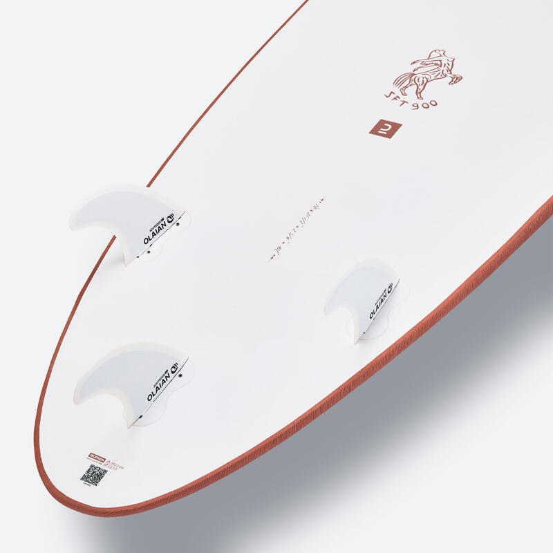 Deska surfingowa Olaian 900 Epoxy Soft 7' z 3 statecznikami