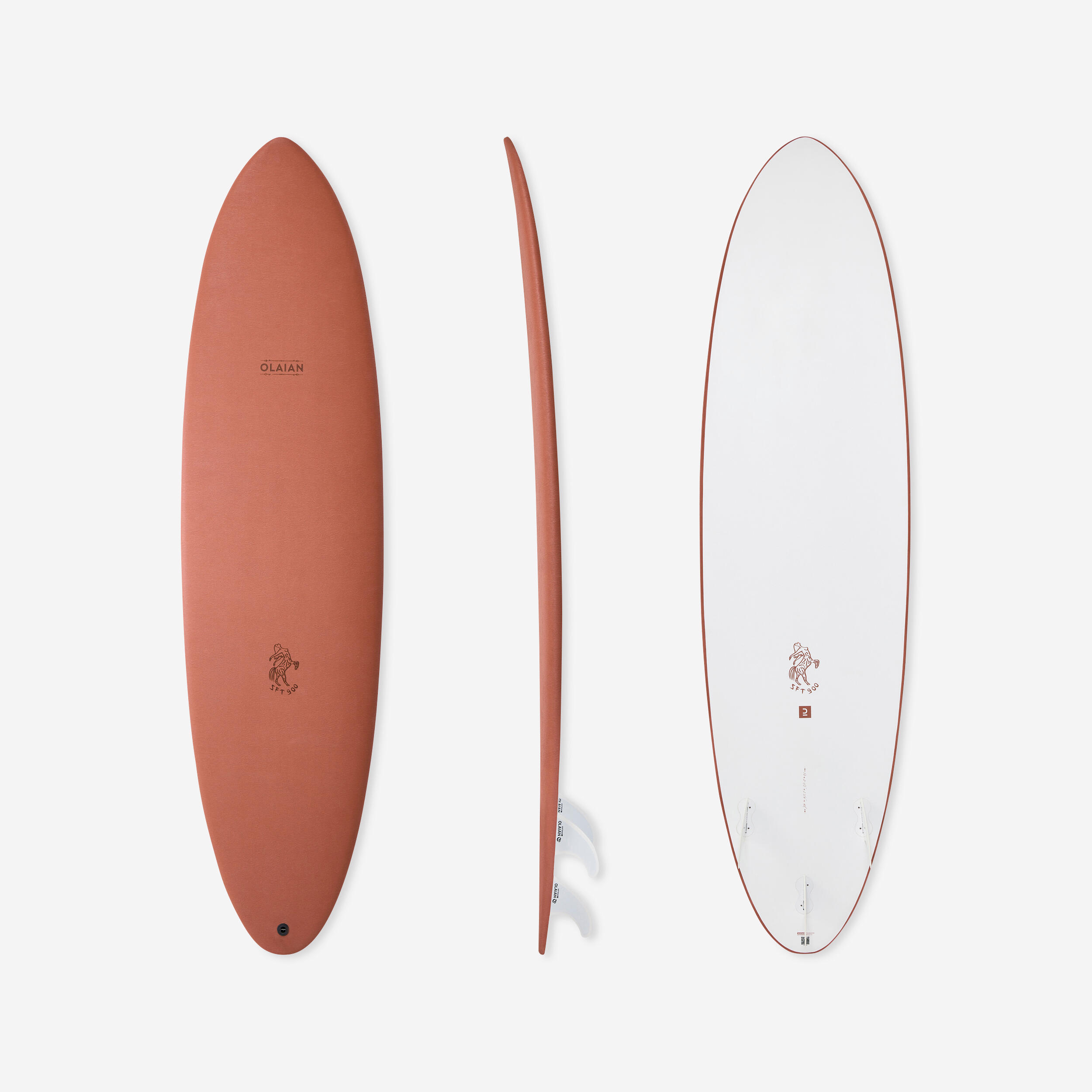 OLAIAN SURFBOARD 900 EPOXY SOFT 7' with 3 fins