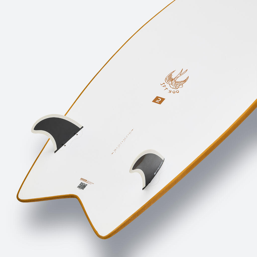 SURFBOARD 900 EPOXY SOFT 5'6 - Supplied with 2 fins