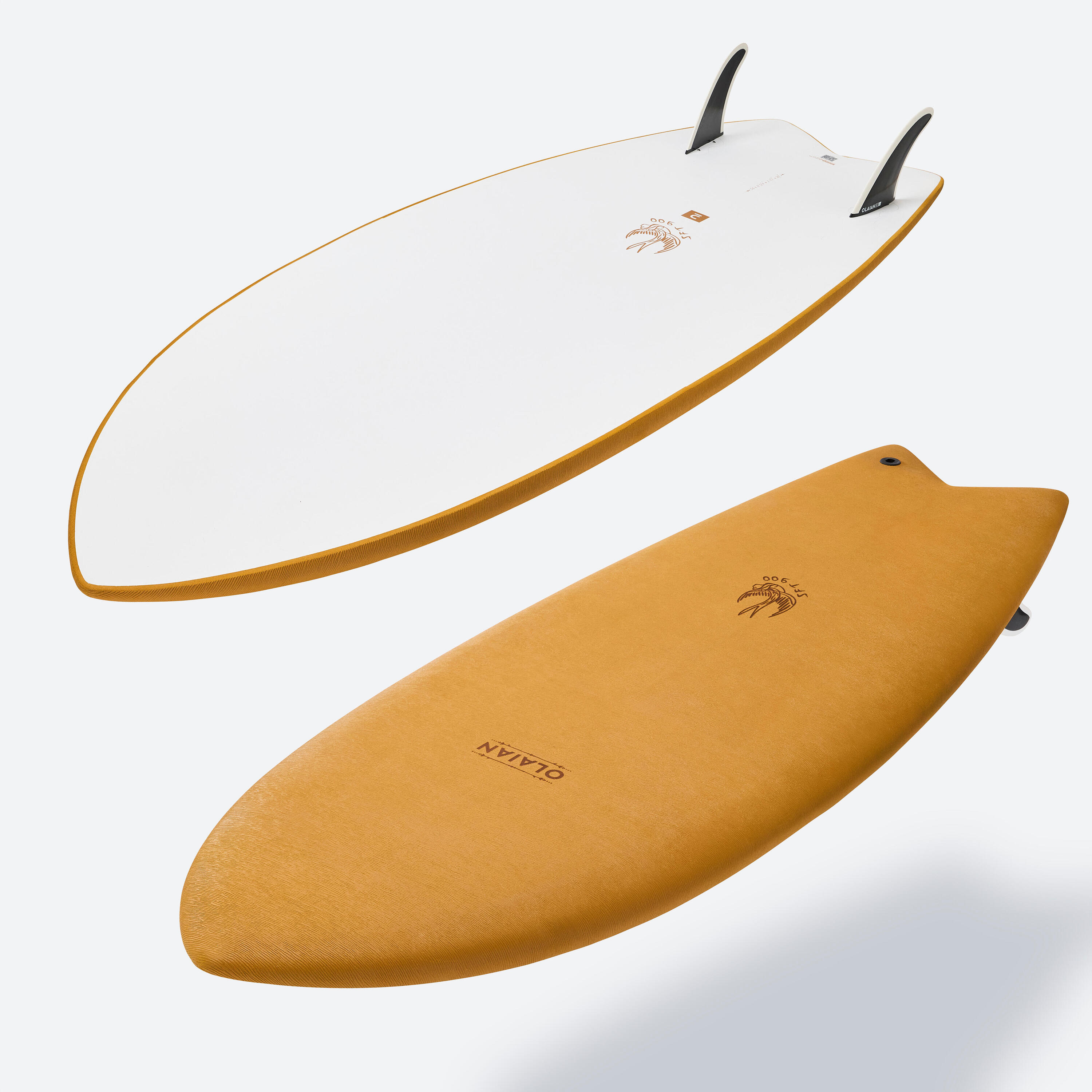 SURFBOARD 900 EPOXY SOFT 5'6 - Supplied with 2 fins 13/13