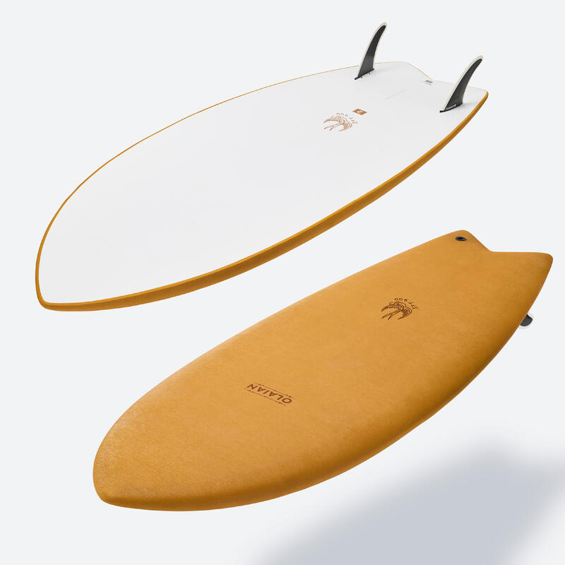 Prancha de Surf 900 Epóxi Soft 5'6' vendida com 2 quilhas