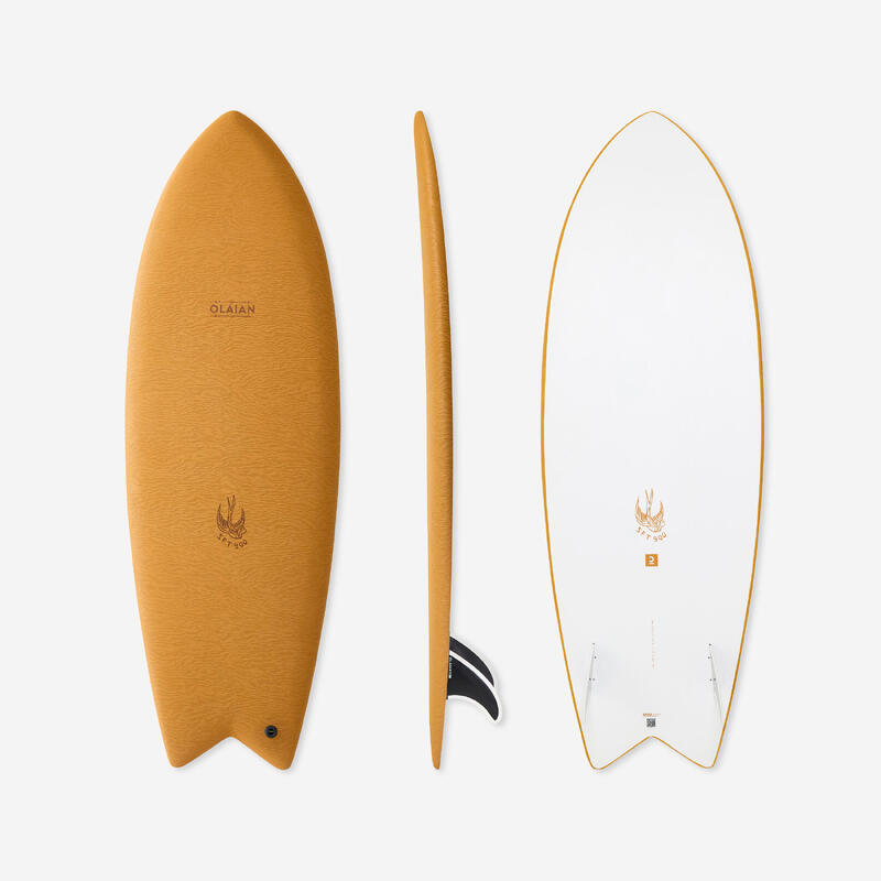 Prancha de Surf 900 Epóxi Soft 5'6' vendida com 2 quilhas