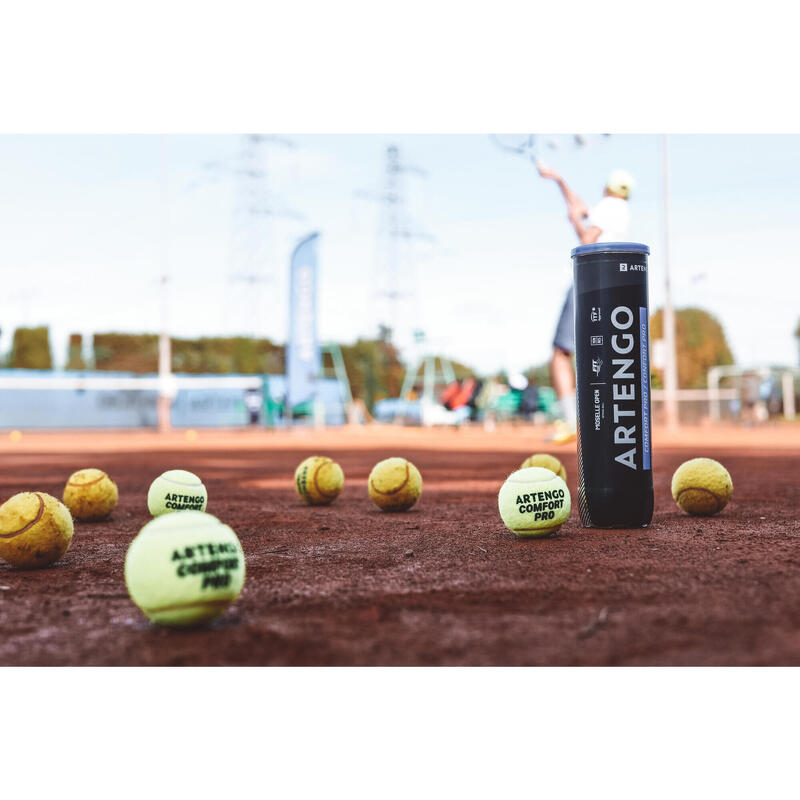 Balle de tennis polyvalente - ARTENGO Comfort Pro * 4 JAUNE Carton 18 tubes