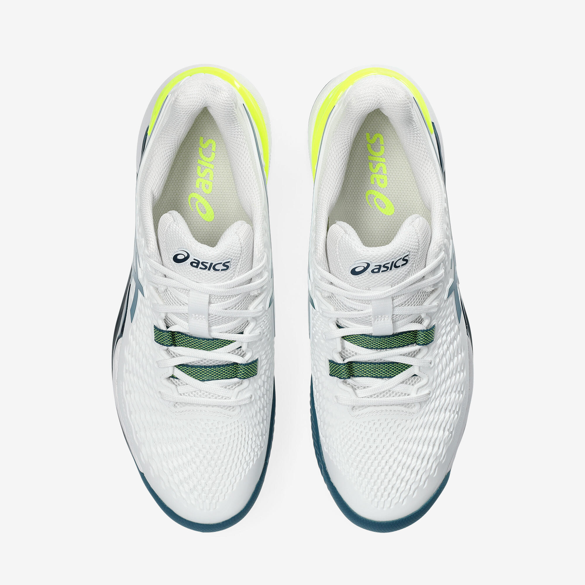 Men's Clay Court Tennis Shoes Gel Resolution 9 - White/Blue 6/7