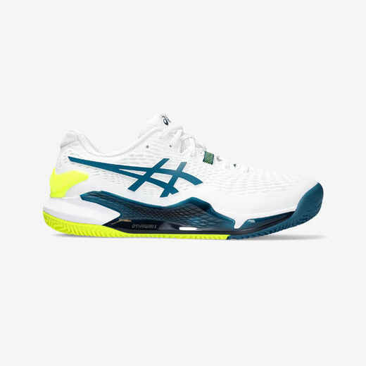 Men's Clay Court Tennis Shoes Gel Resolution 9 - White/Blue