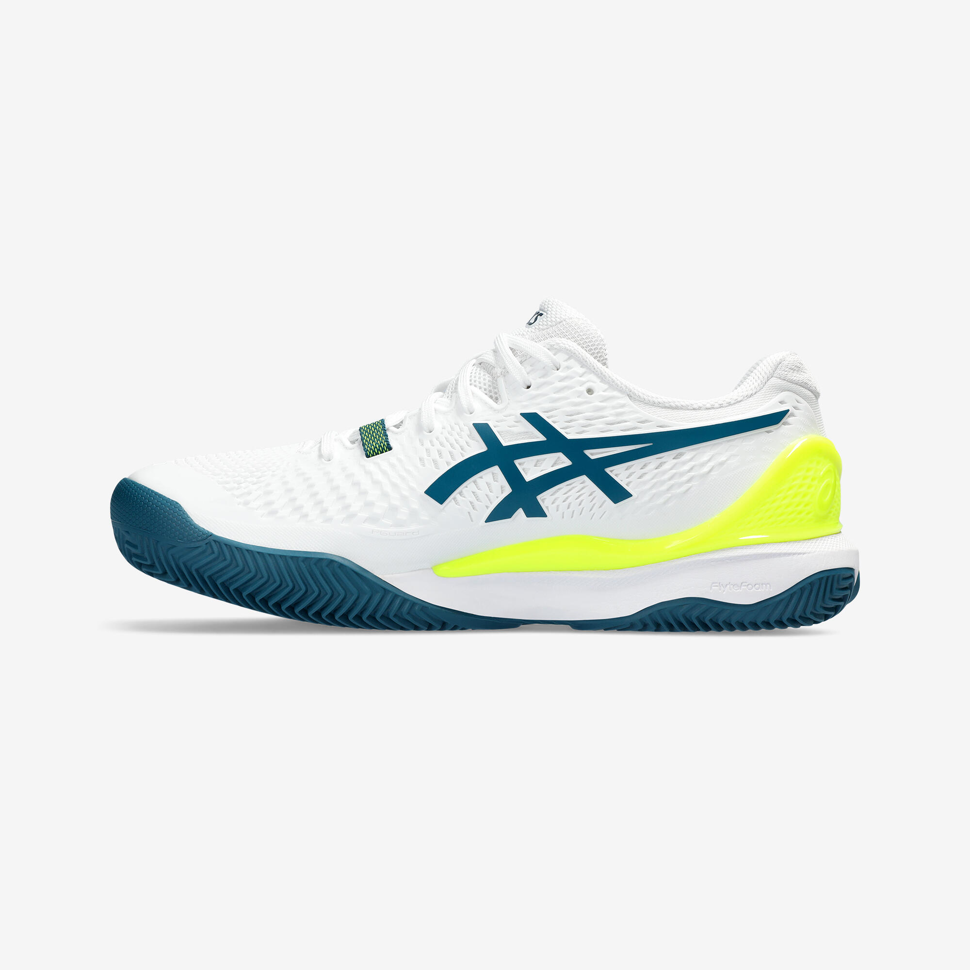 Men's Clay Court Tennis Shoes Gel Resolution 9 - White/Blue 2/7
