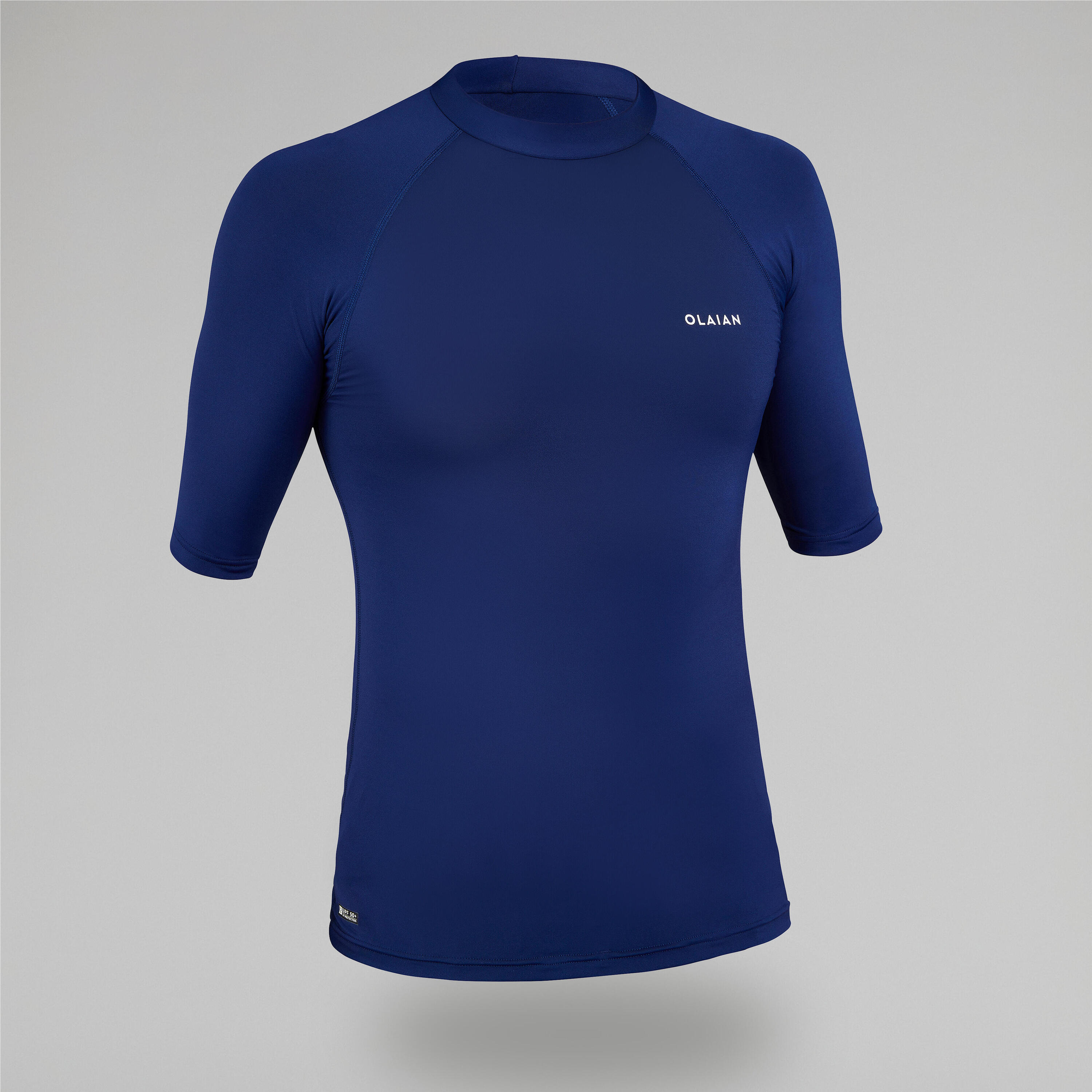Men's short sleeve UV-protection T-shirt - 100 blue 1/6