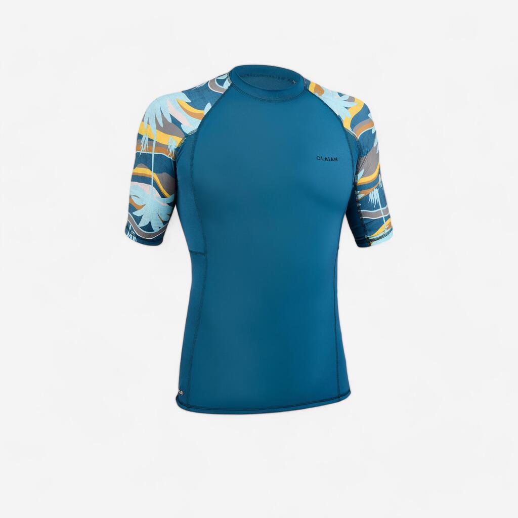 Playera Anti-UV Surf 500 Hombre Palmeral Manga Corta