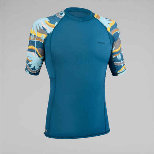 
      Pánske tričko 500 Palmeraie s UV ochranou krátky rukáv na surfovanie modré
  