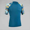 Pánske tričko 500 Palmeraie s UV ochranou krátky rukáv na surfovanie modré