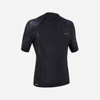 Men’s short-sleeved UV-protection surfing T-Shirt - 500 Black Beast