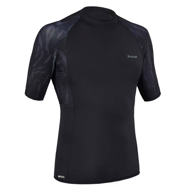 Men Surfing T-Shirt UV Protection Top- 500 Black