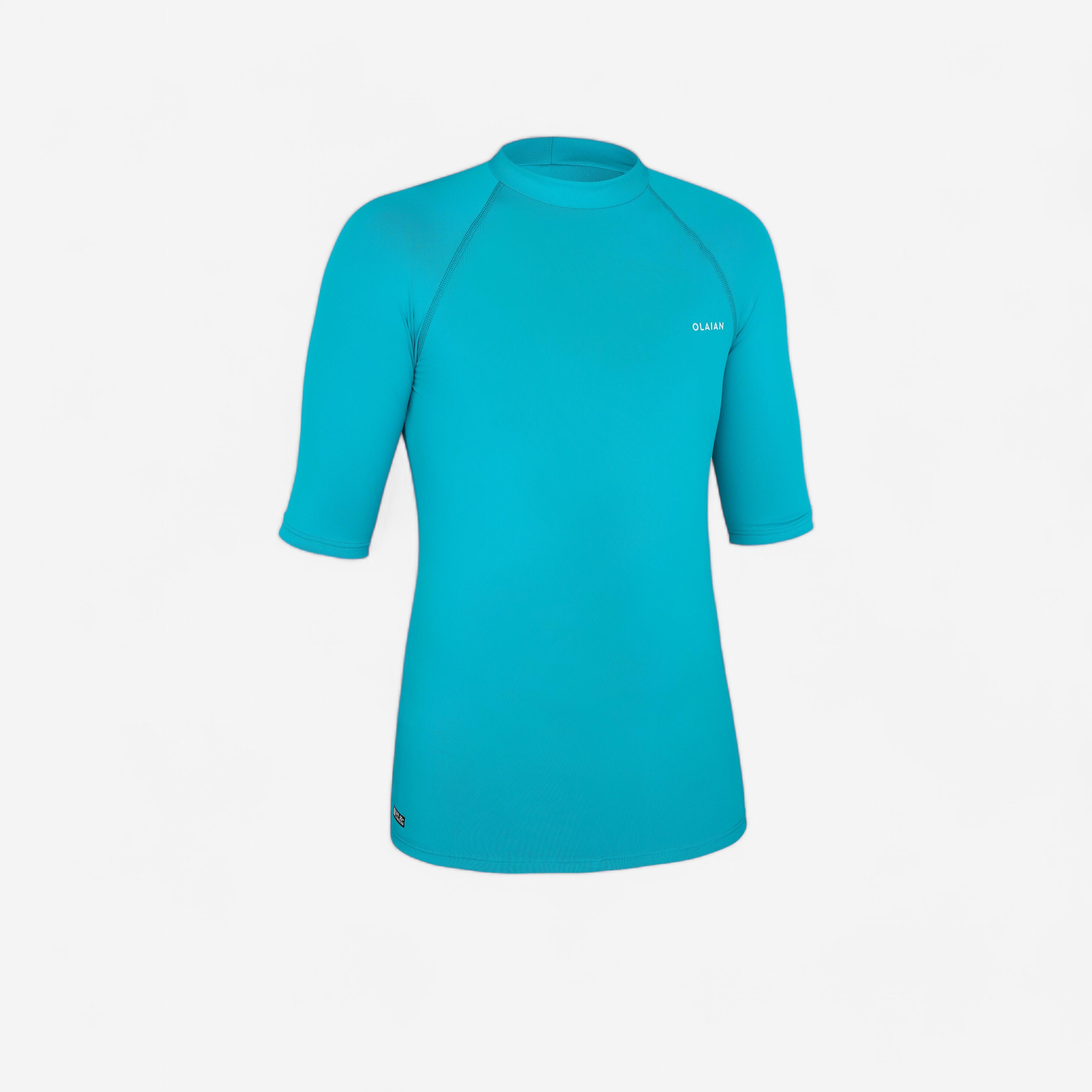 top solaire anti uv junior bleu turquoise - olaian