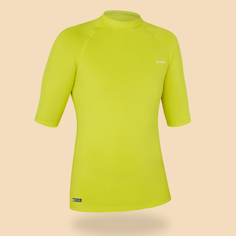 Maglia anti-UV ragazzo 100 gialla