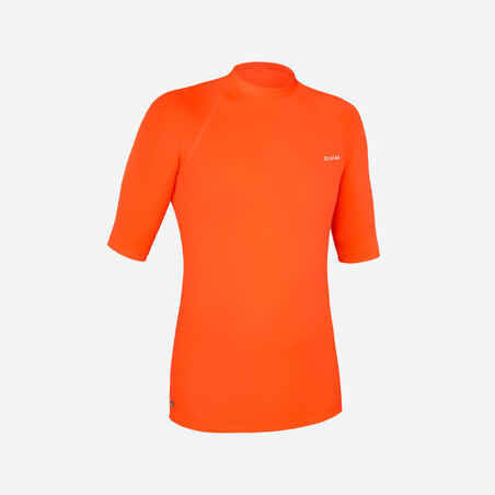 Oranžna majica s kratkimi rokavi z UV-zaščito 100 za otroke 