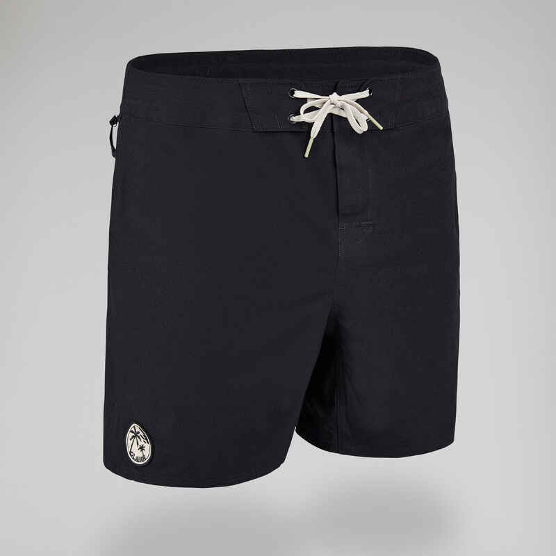 Βερμούδα boardshorts 500 17" GOOD για surf ΜΑΥΡΟ